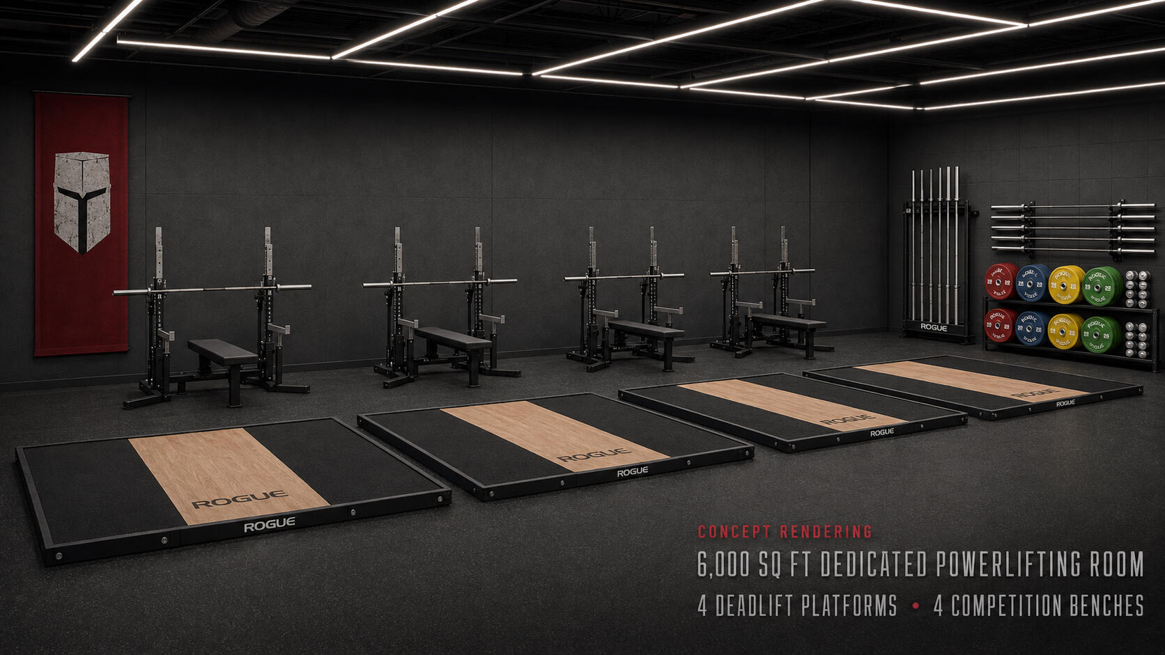 Concept rendering of Dominion's dedicated MMA training room